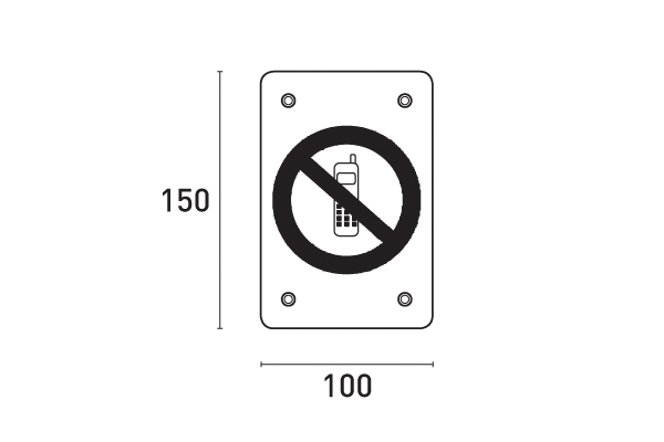 Placa sinal�tica 150x100 - INOX 304